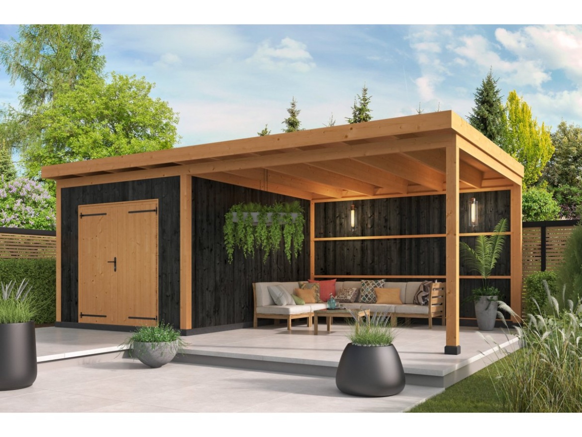 Tuindeco DIY roofing Hellendoorn vertical walls impregnated black