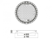 Šachtový litinový  poklop bez odvětrání Kasi KDL81B