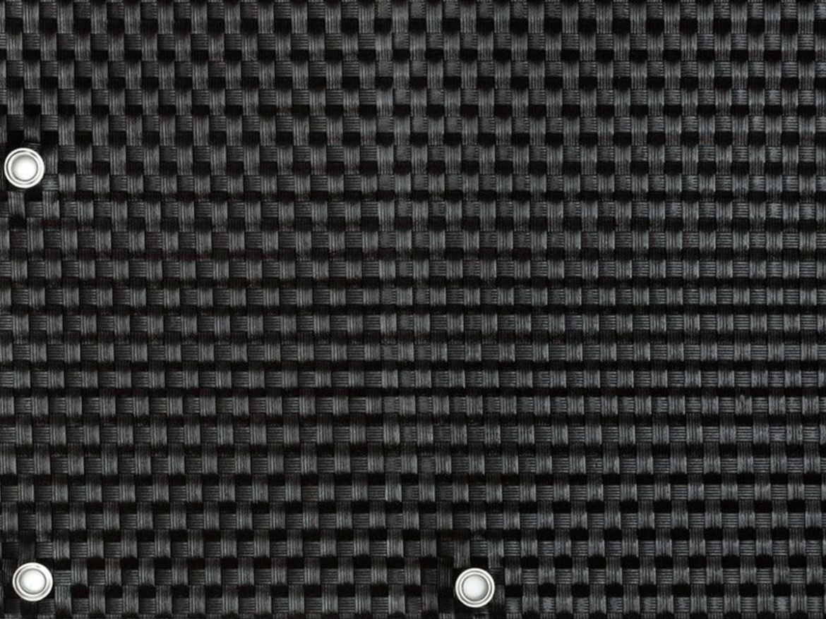 Balkónová zástena s kovovými okami Scobax Balcony eyelet