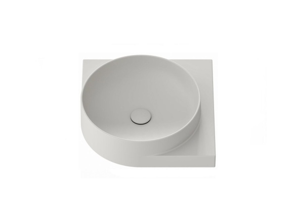 Ravak Umyvadlo Yard 45 C, bez otvoru pro baterii, bez přepadu, černá matná