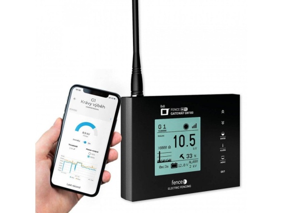Scobax Set elektrického ohradníku Chytrá Farma - RF zdroj s ovladačem 5 J - WiFi Gateway - Ovládání telefonem