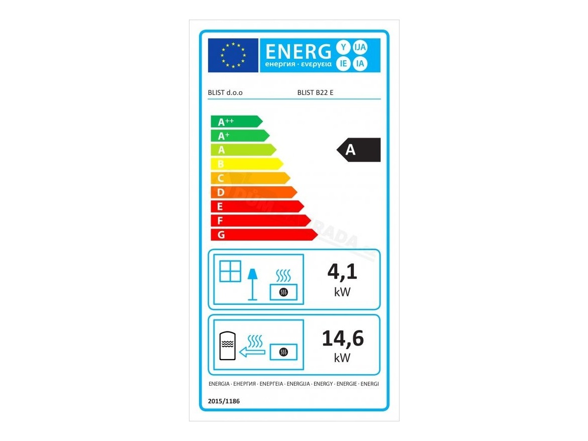 Krbové kachle s výmenníkom Blist PADOVA E B22 E - 19 kW