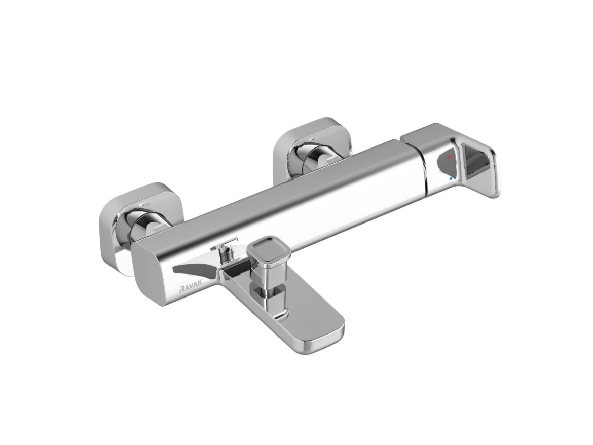 Ravak TD 022.00CR Vanová nástěnná baterie bez sprchového setu, chrom