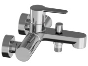 Ravak PU 022.21BL Vanová nástěnná baterie s přepínačem, bez sprchového setu, černá