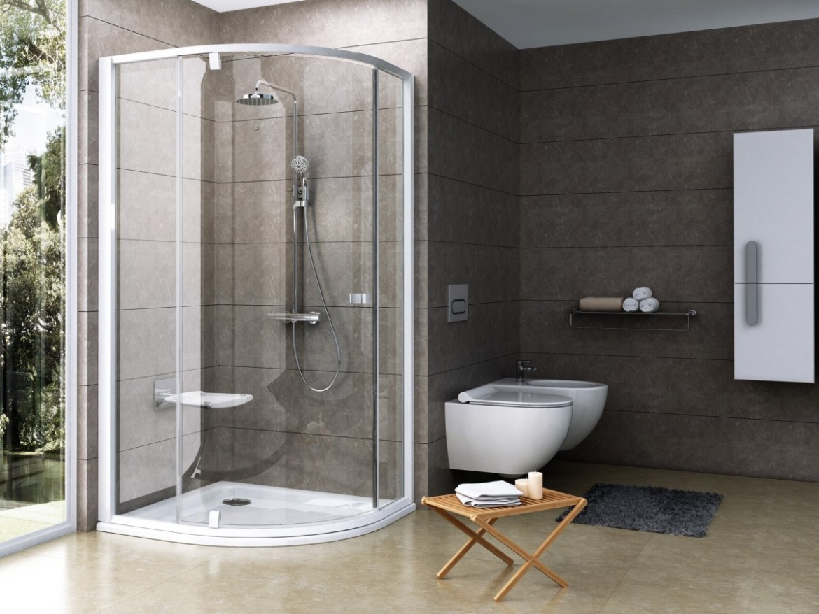 Ravak PSKK3 90x90, čierna+transparent