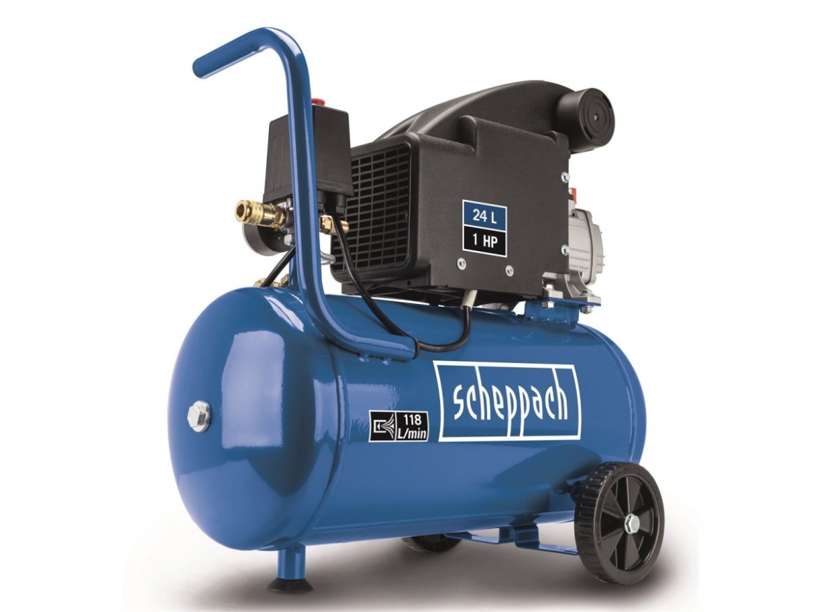 Olejový kompresor 8 bar se vzdušníkem 24 l Scheppach HC 24-8