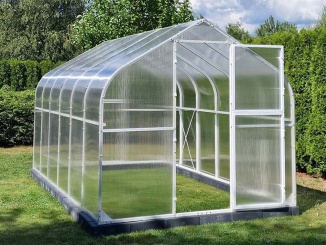 Obloukové skleníky s jeklovou konstrukcí – Drop 2,5 x 6,0 m polykarbonát 4 mm antracit BDX00411