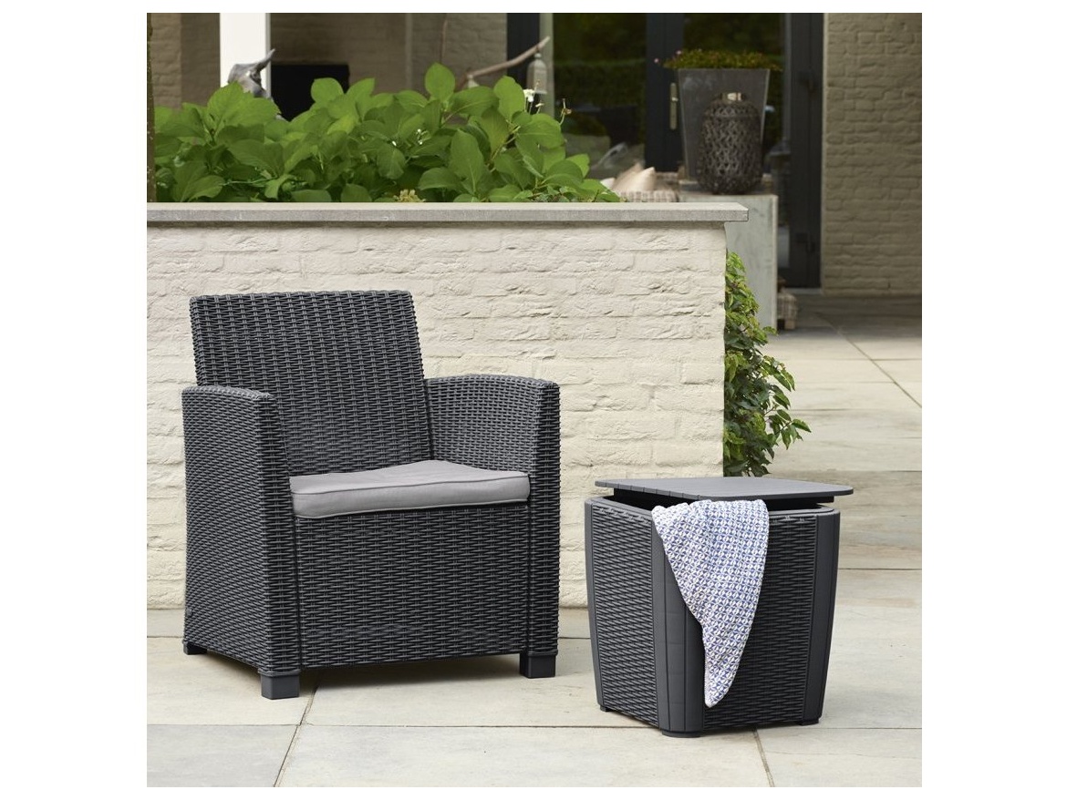 Keter Zahradní stůl Luzon Flat - 39 x 39 x 42,5 cm - grafitový