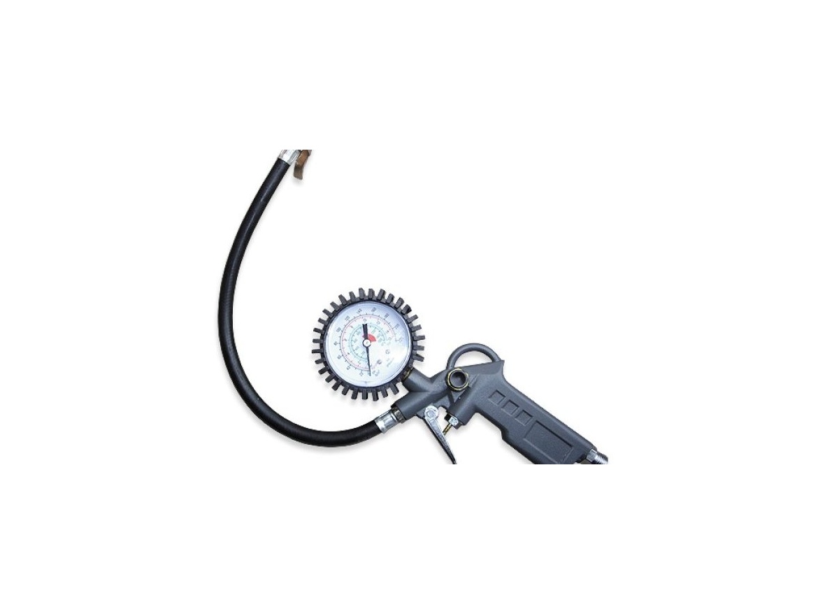 Bradas Pistole na huštění pneu s manometrem - plastové madlo