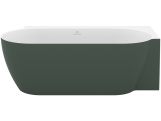 Ravak Vana Freedom Corner II Tec 175x86 L, volně stojící, Grey Green/bílá, krytka odtoku bílá/černá/chrom