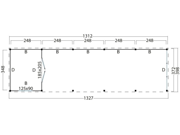 Wood satteldach Göteborg, typ 4 ( Wood Wände)