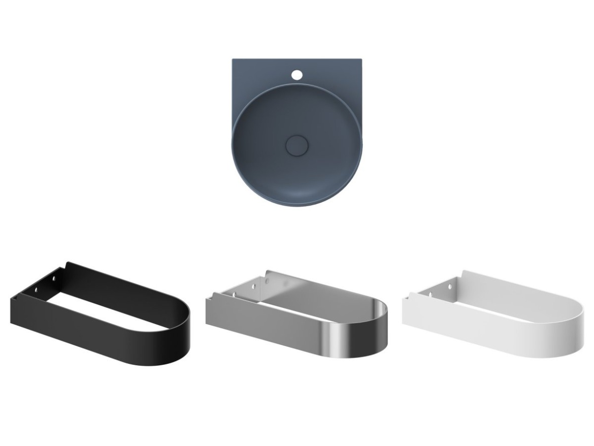 Ravak Umývadlo Yard 40, s otvorom pre batériu, bez prepadu, Deepsea Blue