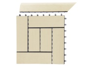 Ľavá rohová prechodová Terraco G21 lišta