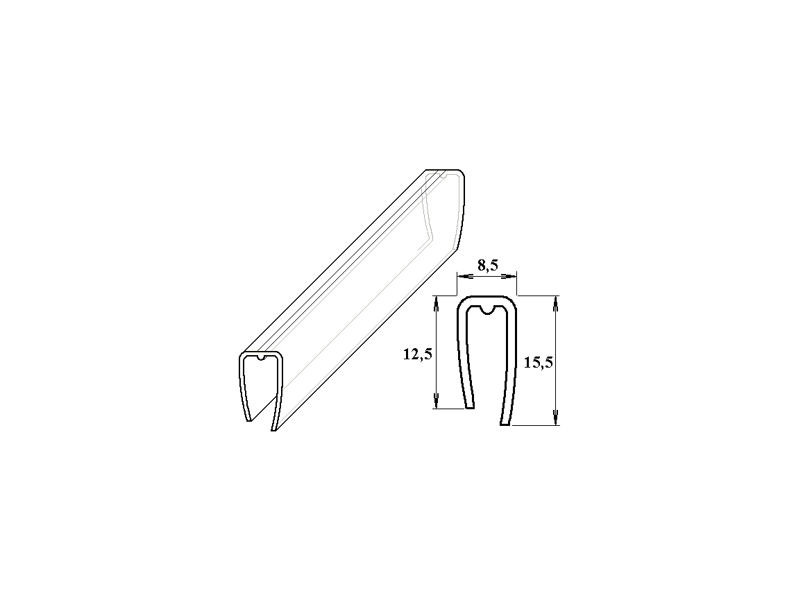 Ukončovací U-profil Lanit Plast