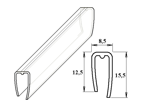 Ukončovací U-profil Lanit Plast