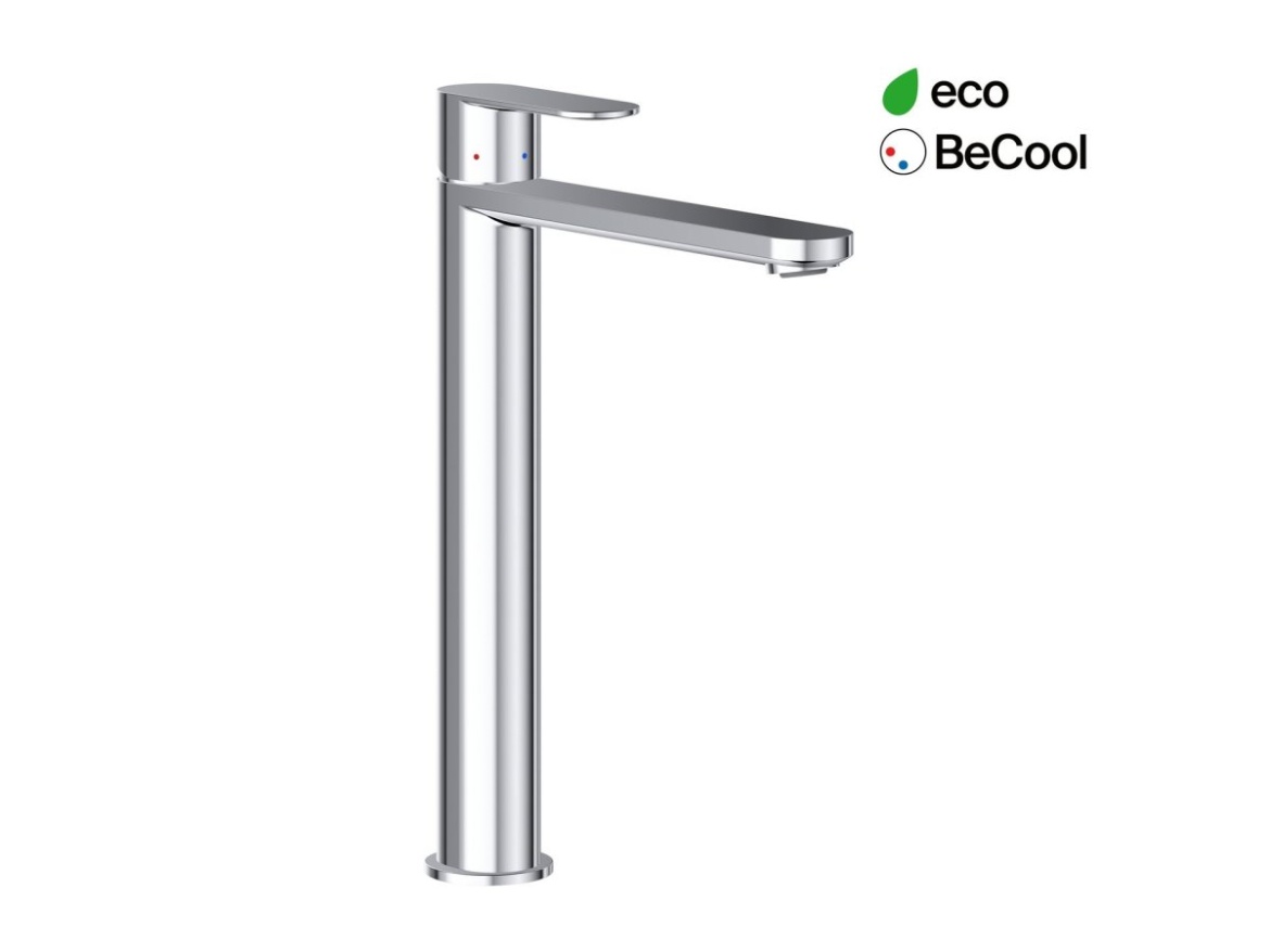 Ravak CR II 015.21BL Umyvadlová stojánková baterie BeCool 300 mm bez výpusti, černá