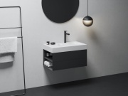 Ravak SD Lite 80 L skříňka pod umyvadlo černá matná