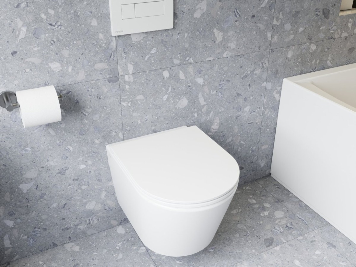 Ravak WC Flow RimOff set, závesné, biela