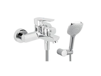 Csaptelepek –  Novaservis Vanová baterie Metalia 58 Eco 150 mm, chrom, nástěnná, s příslušenstvím,  58020,0