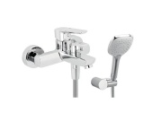 Novaservis Vanová baterie Metalia 58 Eco 150 mm, chrom, nástěnná, s příslušenstvím,  58020,0