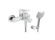 Novaservis Vanová baterie Metalia 58 Eco 150 mm, chrom, nástěnná, s příslušenstvím,  58020,0