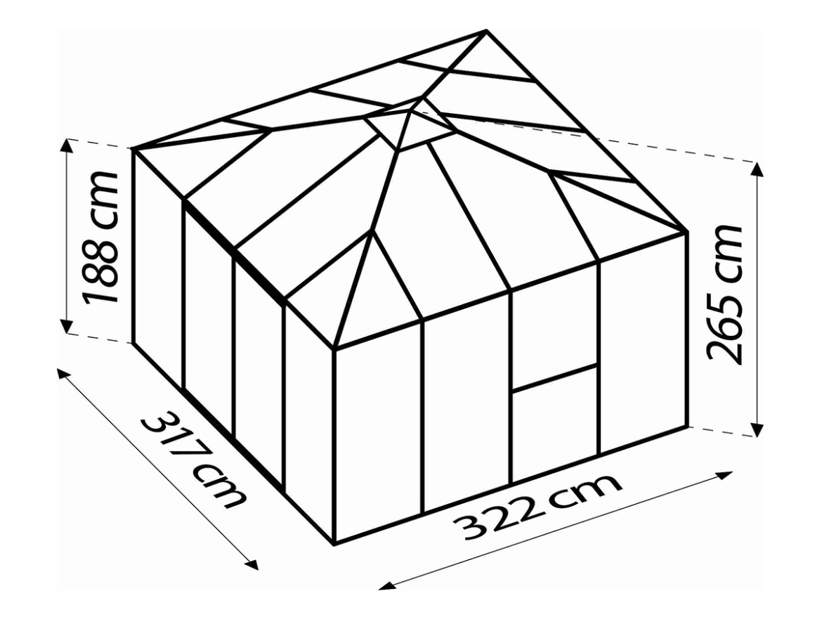 Klasický skleník z polykarbonátu Vitavia Fortuna