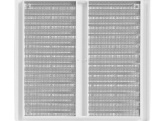 Haco Větrací mřížka 150 × 150 mm, se síťovinou a krytem, bílá, 0313