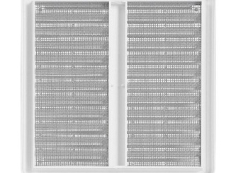Suchá výstavba – Haco Větrací mřížka 150 × 150 mm, se síťovinou a krytem, bílá, 0313
