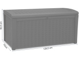 Keter Zahradní úložný box Keter Borneo 416 L - 129,5 x 70 x 62,5 cm - hnědý