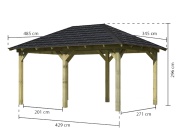 Záhradný altánok Karibu Perida Plus