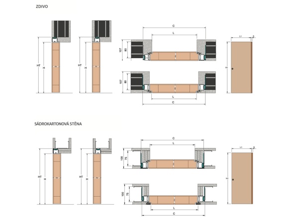 Skryté zárubne Ermetika XREVERx Standard