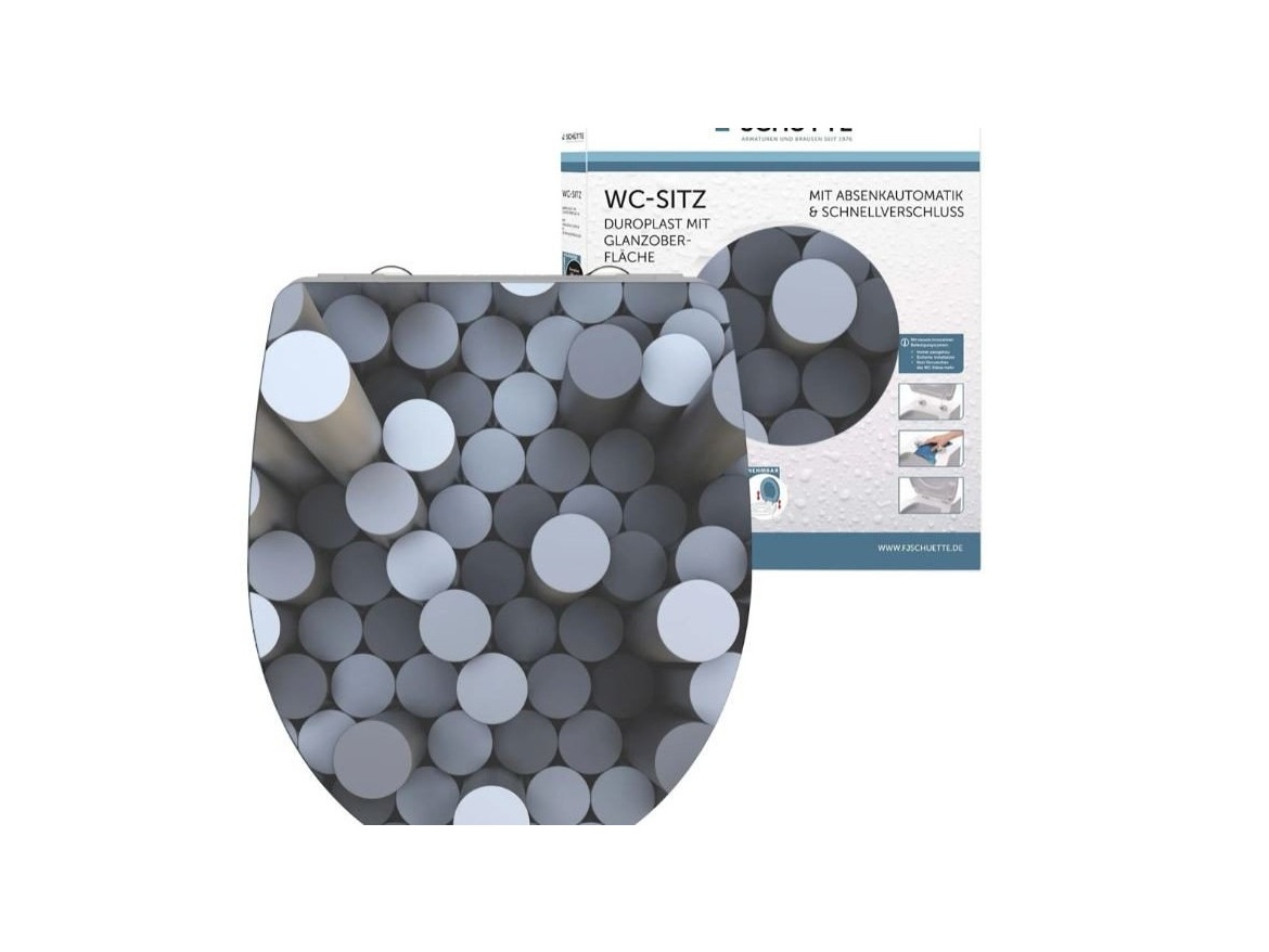 WC sedátka, záchodová prkna Schütte ROUND DIPS | Duroplast HG, Soft Close