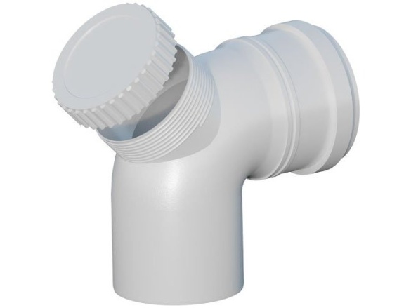 RICOM gas Revizní koleno odkouření 87° d 60, PP, Ricom Gas 12060B2
