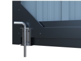 Fém garázs 3,8 x 6 m nyeregtetővel, antracit színű Riwall PRO RMCG 20x13 Anthracite