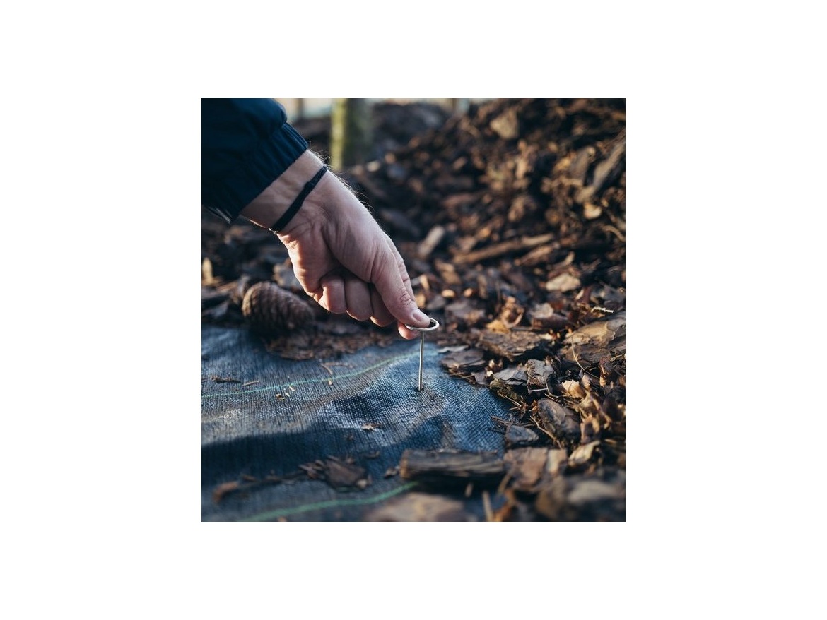 Bradas Kovový kolík tvaru "G" k upevnění netkané textilie 3 cm / 15 cm - 20 ks