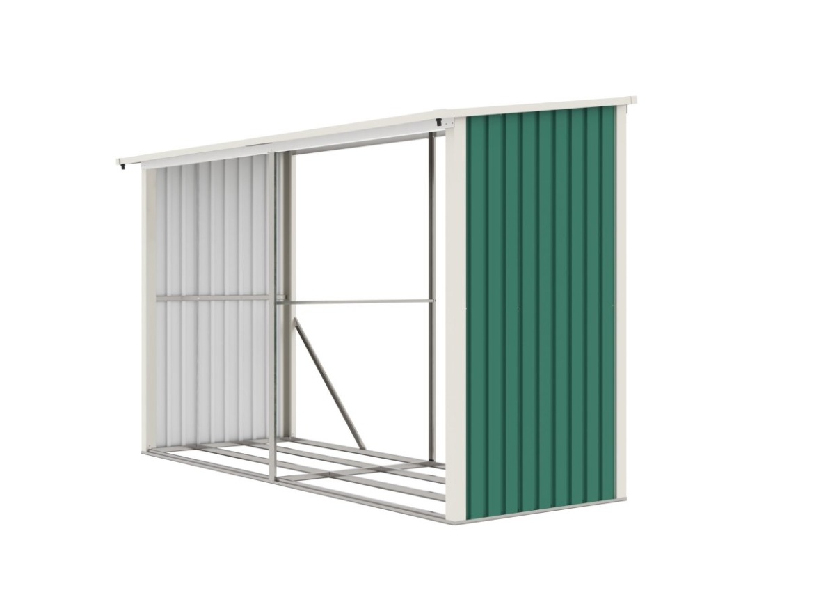 G21 Přístřešek na dřevo  WOH 682 - 302 x 119 cm, zelený
