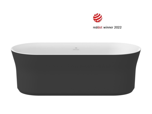 Ravak Vana Ypsilon 180x80, volně stojící, černá/bílá, krytka odtoku černá/bílá/chrom