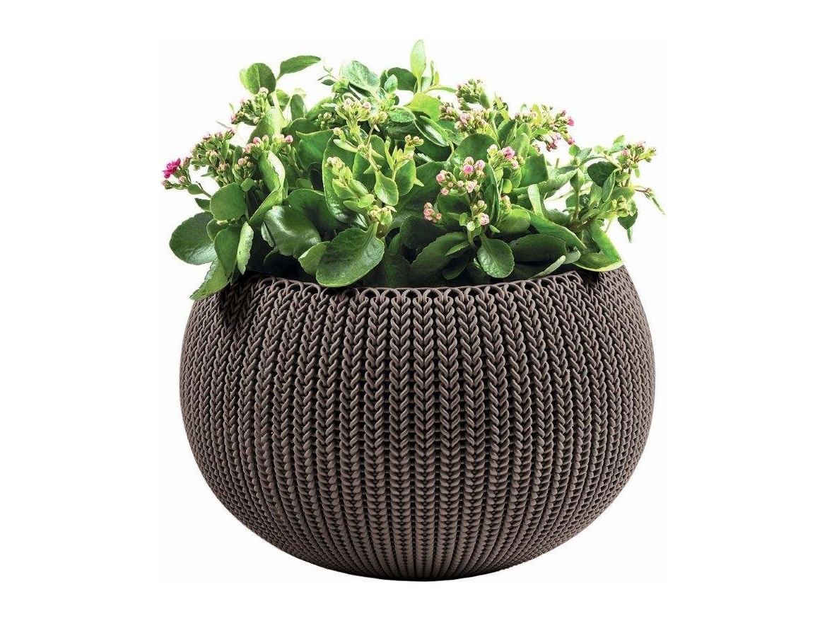 Keter Květináč  COZY M závěsný Harvest Brown