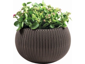 Rattan –  Keter Květináč  COZY M závěsný Harvest Brown