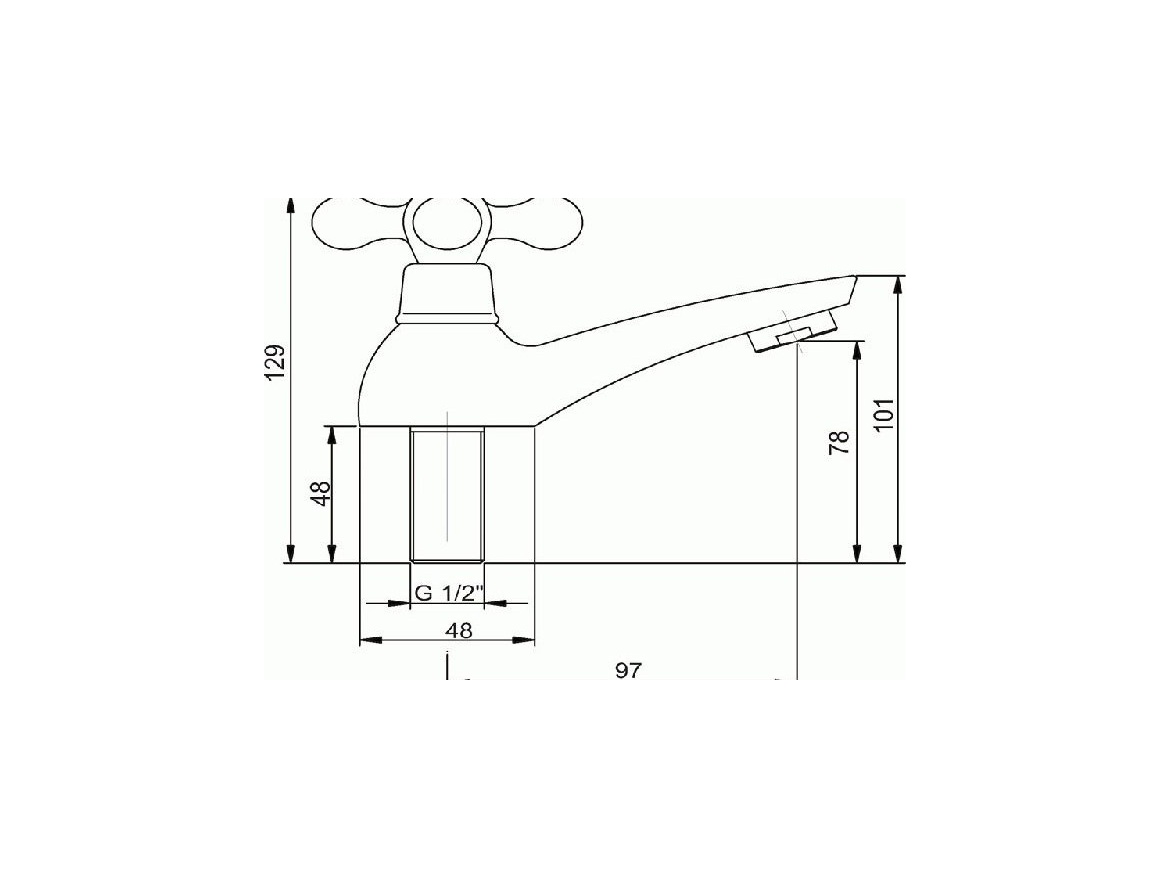 Novaservis Umyvadlová baterie Titania Retro II, chrom, stojánková, bez výpusti,  99105,0