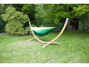 Hamaka Houpací síť pro dva Camping + Slap strap (zelený SET)