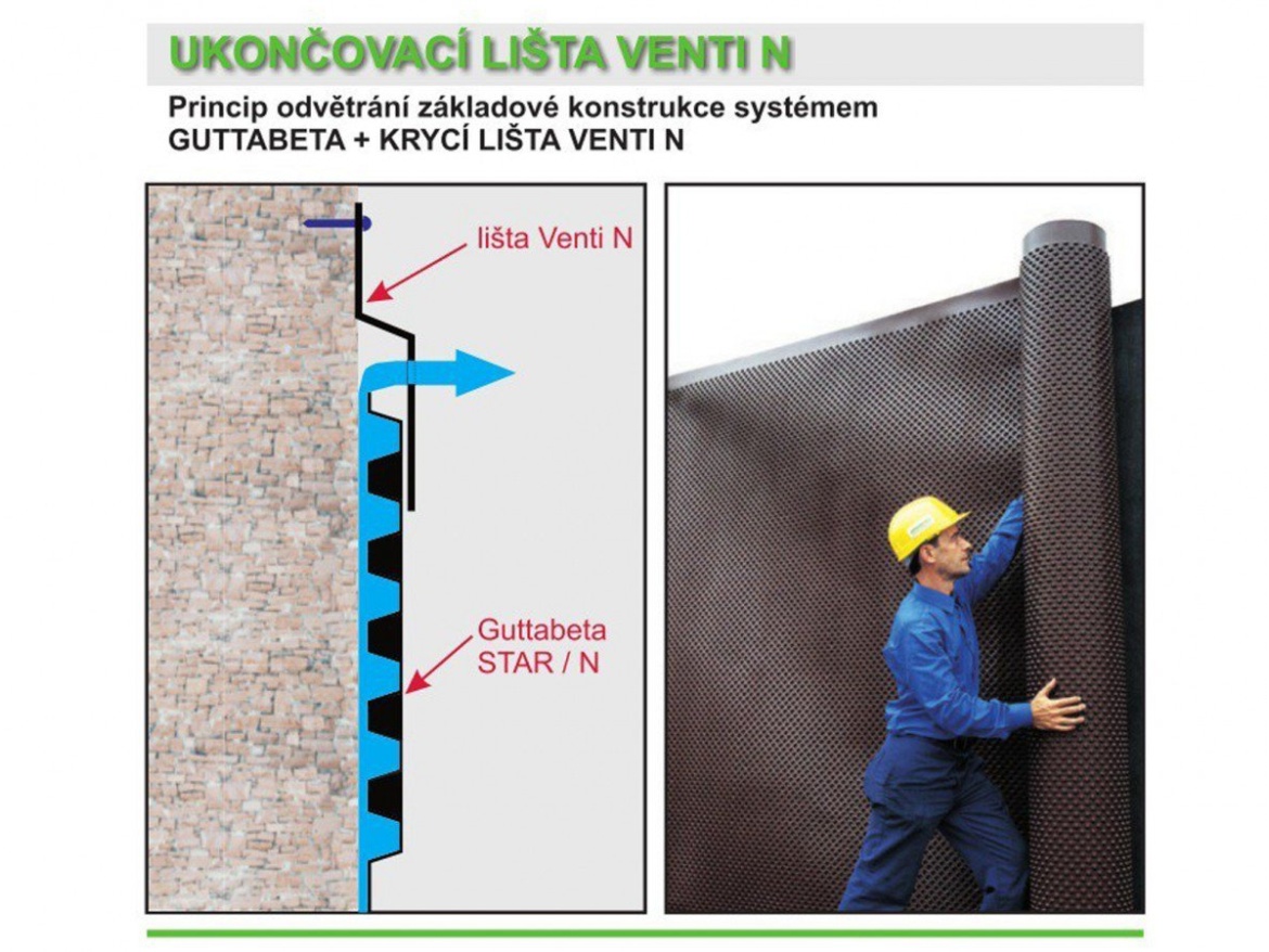 Ukončovacia lišta VENTI Gutta Venti N