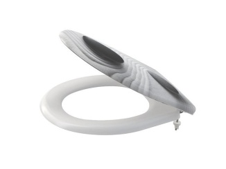 Alcadrain –  Alcadrain WC sedátko s poklopem, Soft-Close, bílé s motivem, Aladrain A604 ZEN