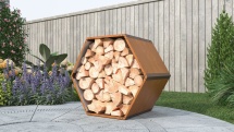 G21 Přístřešek na dřevo  HEX 53 - 92 x 60 cm, hnědý