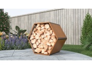 G21 Přístřešek na dřevo  HEX 53 - 92 x 60 cm, hnědý