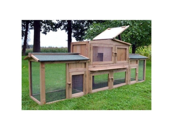 Scobax Dřevěná králíkárna SUŠICE, 2480x520x900 mm