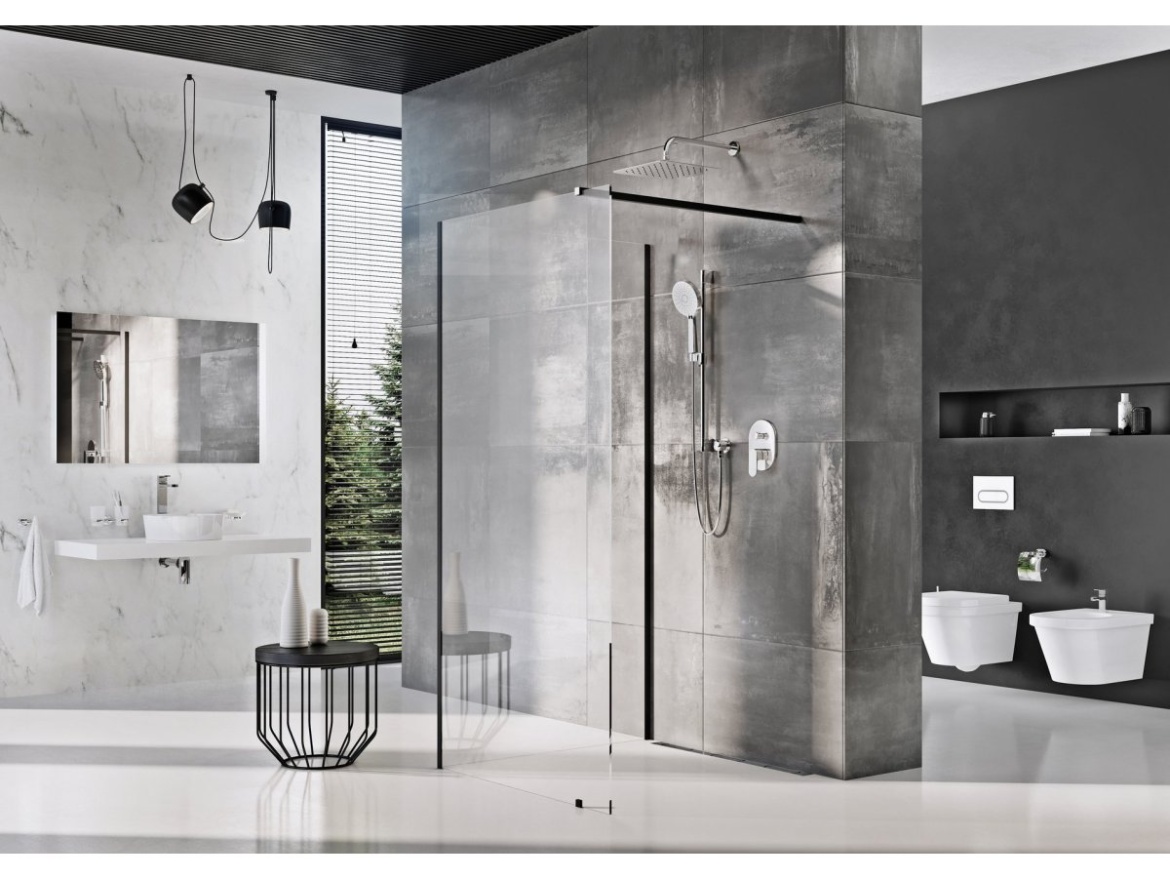 Ravak Walk-In Corner Set 120x80, černá+transparent