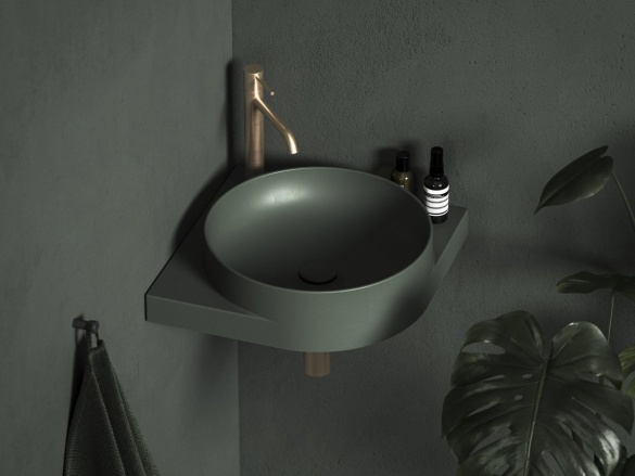 Ravak Umývadlová pileta pevná keramická Flat, Smoke Grey