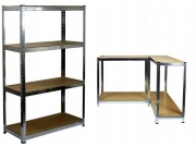 Garden Line Kovový úložný regál GardenLine - 4 police 150 x 70 x 30 cm max 150 kg na polici