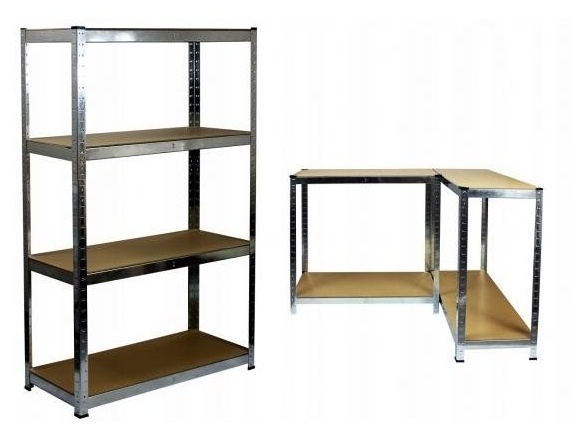 Garden Line Kovový úložný regál GardenLine - 4 police 150 x 70 x 30 cm max 150 kg na polici